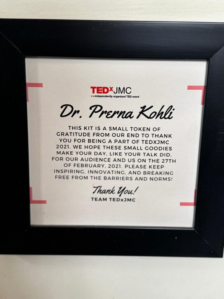 For Being A Part Of TEDXJMC