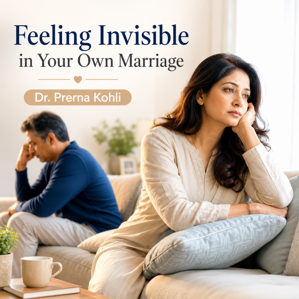 Indian couple sitting apart in silence — emotional neglect in marriage