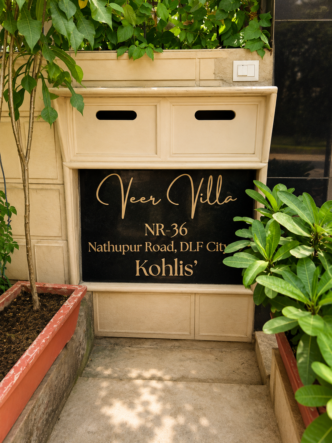 Entrance nameplate of Dr. Prerna Kohli's clinic at NR-36, Nathupur Road, DLF City, Gurugram