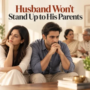 Indian wife feeling emotionally isolated as her husband struggles to stand up to his parents during family conflict.
