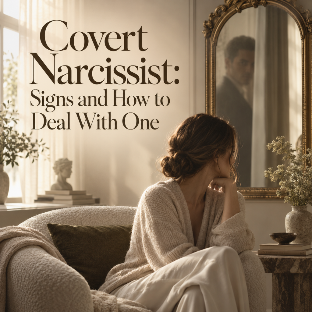 Covert narcissist signs and coping strategies explained by Dr. Prerna Kohli, Psychologist in India, for partners, parents and in-laws